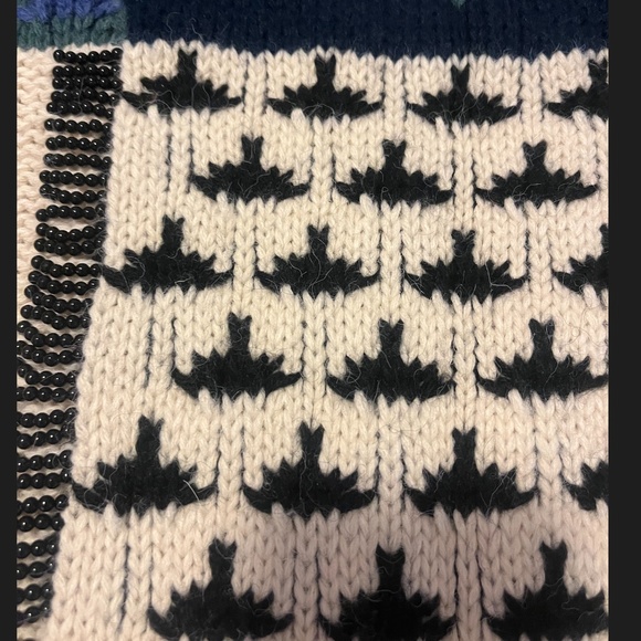 Zara wool blend embellished patchwork knit sweater limited edition NWT - Picture 6 of 15